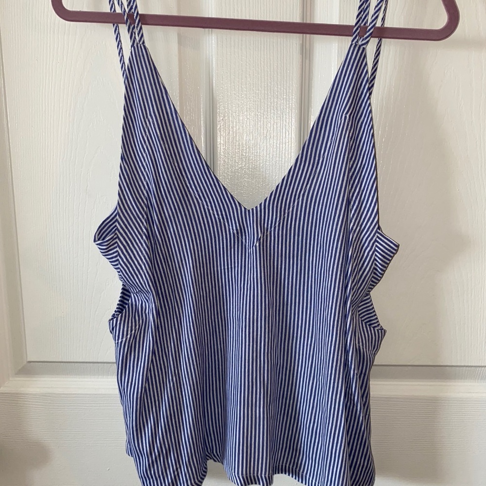 Lulu’s striped tank with cut outs - NEVER WORN